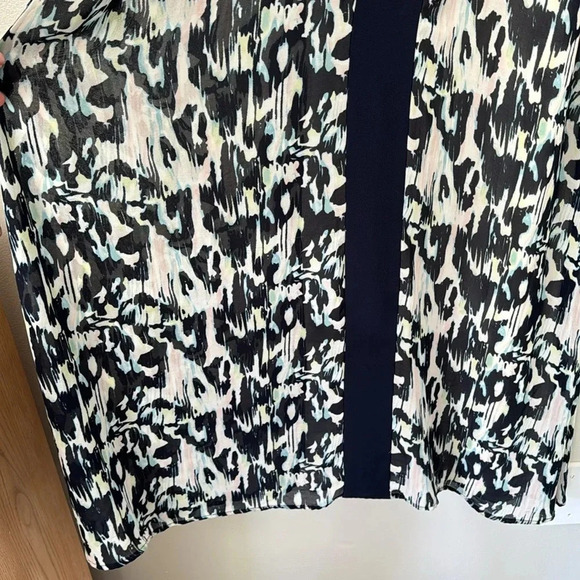 Adelyn Rae Halter Maxi Dress in Watercolor Navy - Picture 3 of 6